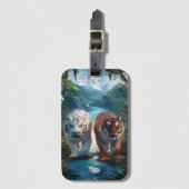 Bengalische Tiger im Dschungel Gepäckanhänger (Vorderseite Vertikal)