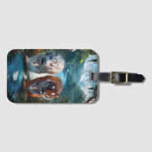 Bengalische Tiger im Dschungel Gepäckanhänger (Vorderseite (Horizontal))