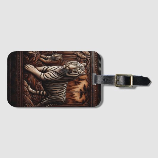 Bengalische Tiger im Wald Gepäckanhänger (Vorderseite (Horizontal))