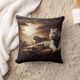 Bengalische Tiger in einem dichten Wald in der Däm Kissen