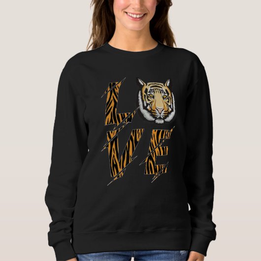 Bengalische Tiger-Liebe Sweatshirt (Vorderseite)