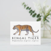 Bengalische Tiger Postkarte (Stehend Vorderseite)