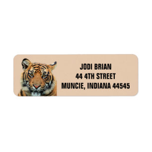BENGALISCHE TIGER RÜCKSENDEADRESSEN-AUFKLEBER