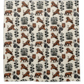 Bengalische Tiger und Dschungelweine Duschvorhang (Vorderseite)