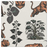 Bengalische Tiger und Dschungelweine Stoff (Nahaufnahme)