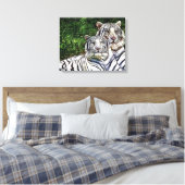 Bengalische Tiger Wrapped Canvas Leinwanddruck (Insitu (Schlafzimmer))