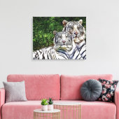 Bengalische Tiger Wrapped Canvas Leinwanddruck (Insitu (Wohnzimmer))