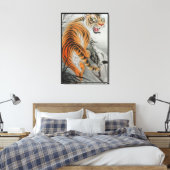 Bengalische Tiger-Wrapped Canvas Leinwanddruck (Insitu (Schlafzimmer))