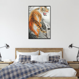 Bengalische Tiger-Wrapped Canvas Leinwanddruck