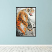 Bengalische Tiger-Wrapped Canvas Leinwanddruck (Insitu (Holzboden))
