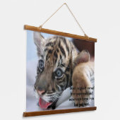 Bengalische Tigerbeerbeobachtung Wandteppich Mit Holzrahmen (Gewinkelt)