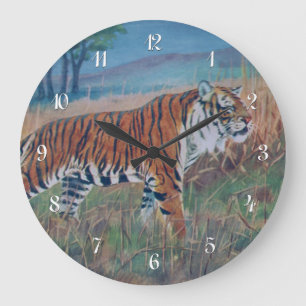 Bengalische Tigermauer Große Wanduhr