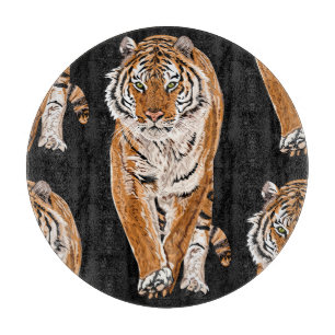 Bengalische Tigerskizze: Vintage Tierausgabe Schneidebrett