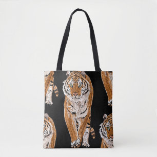 Bengalische Tigerskizze: Vintage Tierausgabe Tasche