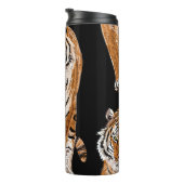 Bengalische Tigerskizze: Vintage Tierausgabe Thermosbecher (Nach rechts gedreht)