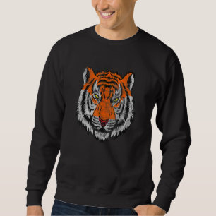 Bengalische Tigerstreifen-Maske Sweatshirt