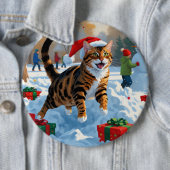 Bengalische Weihnachtsfeiertage Schneeszene Button (Beispiel)