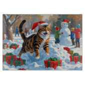 Bengalische Weihnachtsfeiertage Schneeszene Schneidebrett (Vorderseite)