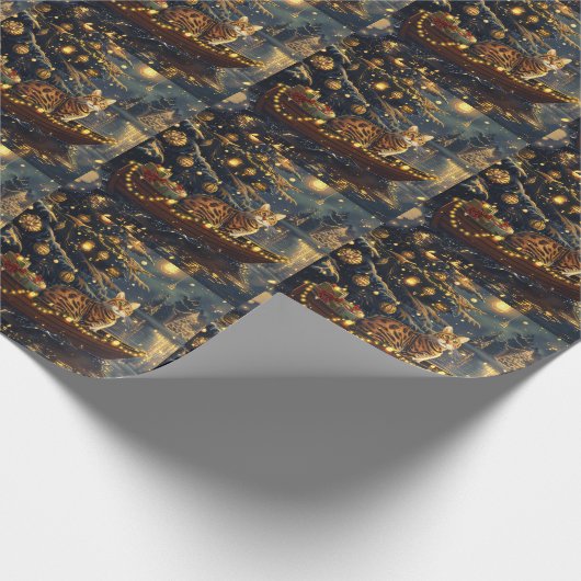 Bengalische Weihnachtsreise Geschenkpapier (Ecke)