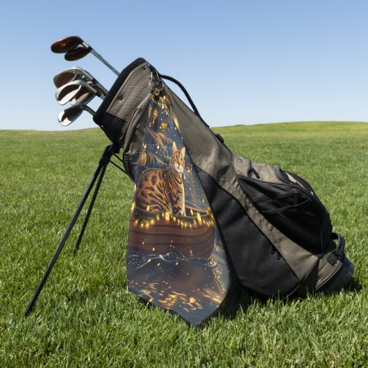 Bengalische Weihnachtsreise Golfhandtuch (Gras)