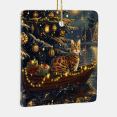 Bengalische Weihnachtsreise Keramikornament (Rechts)