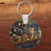 Bengalische Weihnachtsreise Schlüsselanhänger (Vorderseite)