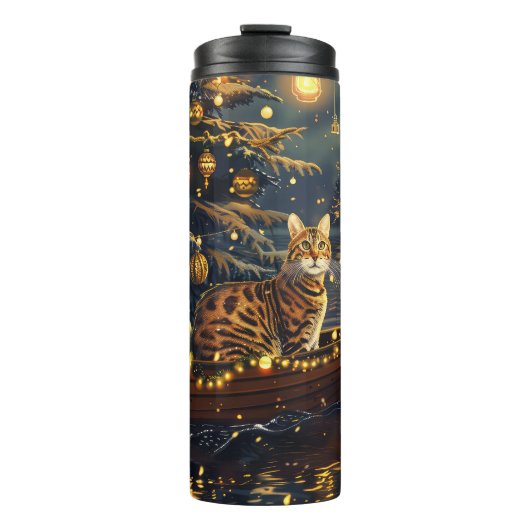 Bengalische Weihnachtsreise Thermosbecher (Vorderseite)