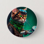 Bengalischer Cat Drike St. Patrick's Day Button (Vorderseite)