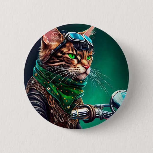 Bengalischer Cat Drike St. Patrick's Day Button (Vorderseite)