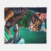 Bengalischer Cat Drike St. Patrick's Day Fleecedecke (Vorderseite (Horizontal))