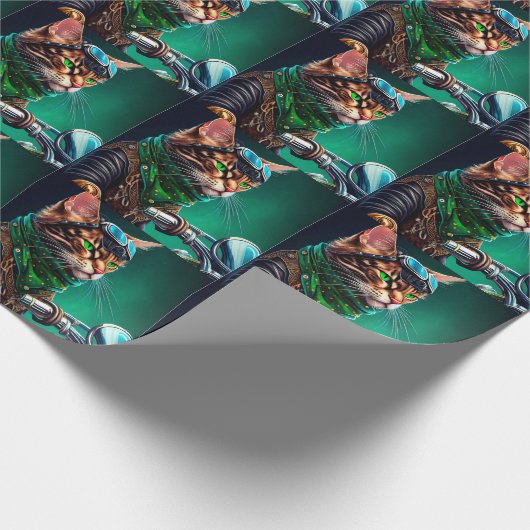 Bengalischer Cat Drike St. Patrick's Day Geschenkpapier (Ecke)