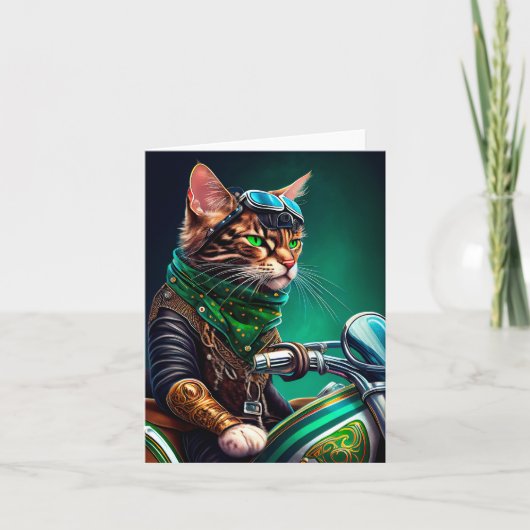 Bengalischer Cat Drike St. Patrick's Day Karte (Vorderseite)
