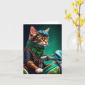 Bengalischer Cat Drike St. Patrick's Day Karte (Gelbe Blume)