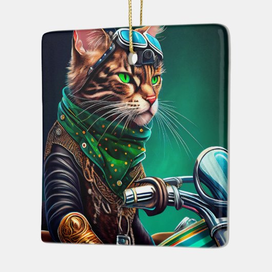 Bengalischer Cat Drike St. Patrick's Day Keramikornament (Links)