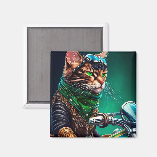 Bengalischer Cat Drike St. Patrick's Day Magnet (Vorderseite/Rückseite)