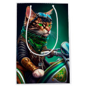 Bengalischer Cat Drike St. Patrick's Day Mittlere Geschenktüte (Vorderseite)