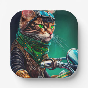 Bengalischer Cat Drike St. Patrick's Day Pappteller