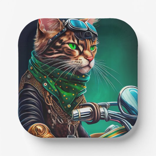 Bengalischer Cat Drike St. Patrick's Day Pappteller (Vorderseite)