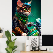 Bengalischer Cat Drike St. Patrick's Day Poster (Heimbüro)