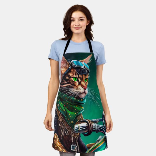 Bengalischer Cat Drike St. Patrick's Day Schürze (Getragen)