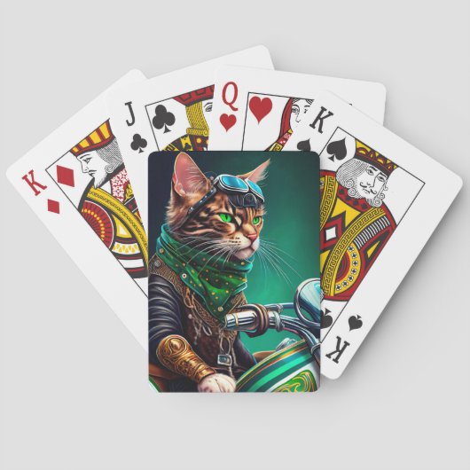 Bengalischer Cat Drike St. Patrick's Day Spielkarten (Rückseite)