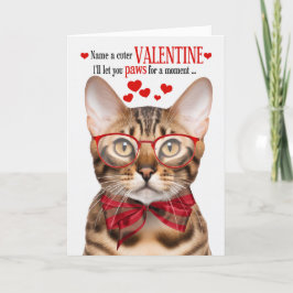 Bengalischer Cat Lover Feline Spaß Valentinstag Feiertagskarte