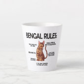Bengalischer Cat Lover Geschenke Katzenbesitzer Ro Milchtasse (Vorderseite)