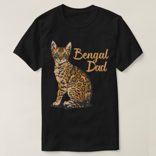 Bengalischer Katzen-Vater I Haustierfreund T-Shirt (Design vorne)