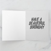 BENGALISCHER TIGER ART GEBURTSTAG ÜBERSIEGTE GREET KARTE (Innenseite)