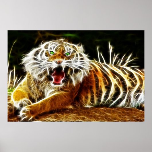 Bengalischer Tiger Gaspedal 1 Poster (Vorne)