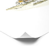 Bengalischer Tiger-Handdruck Poster (Ecke)