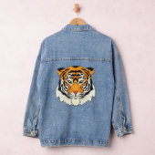 Bengalischer Tiger Head Furchtlos Big Cat Tiger Ti Jeansjacke (Hangar)
