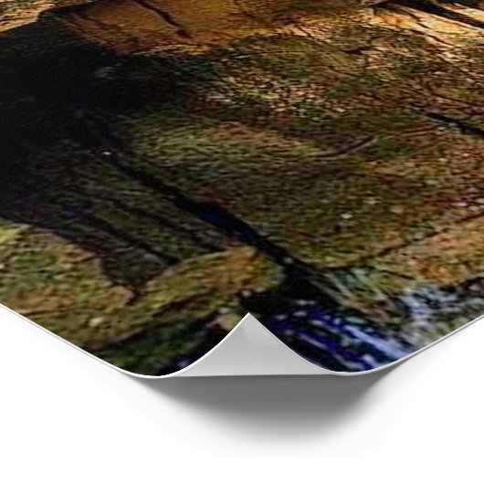 Bengalischer Tiger in Höhle Poster (Ecke)