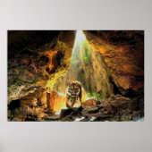 Bengalischer Tiger in Höhle Poster (Vorne)